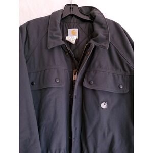 Vintage Carhartt Mens XL Reg C41 CHR Heavy Duty Canvas Navy Blue Coat Jacket